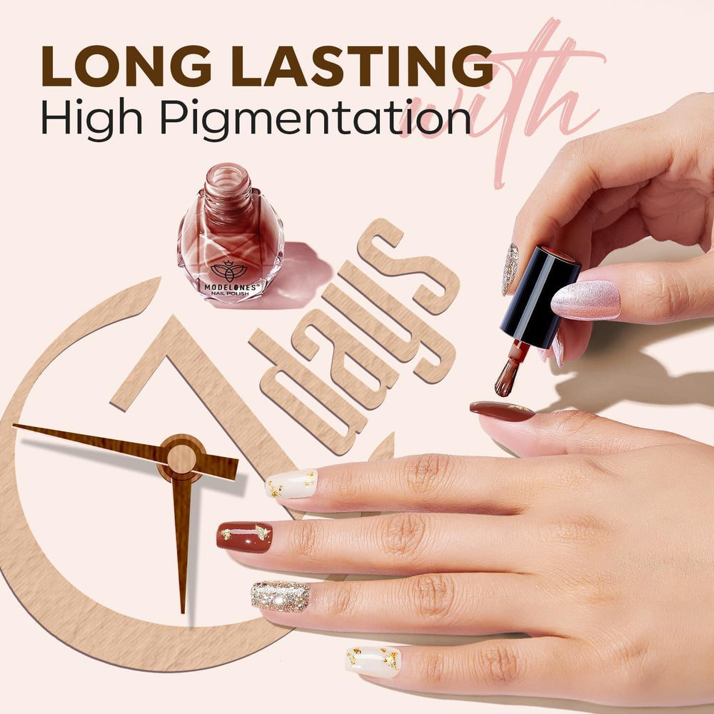 Modelones salon-quality at home application, smooth glide in two coats
