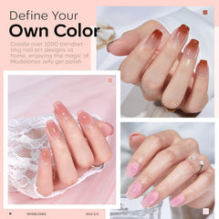 Modelones sheer neutral nude jelly polish provides easy French mani base