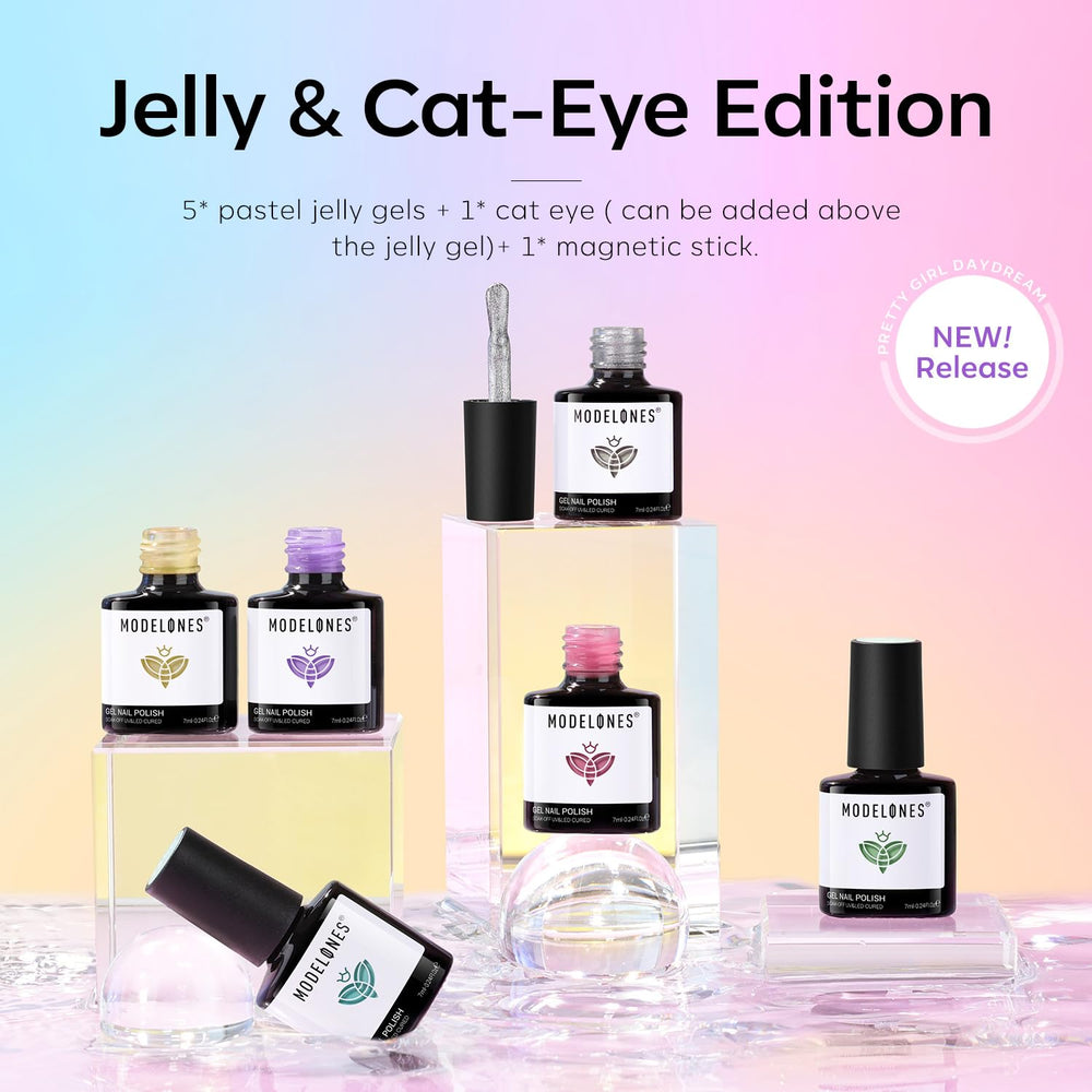 Modelones sheer pastel gel colors for customizable bases and effects.