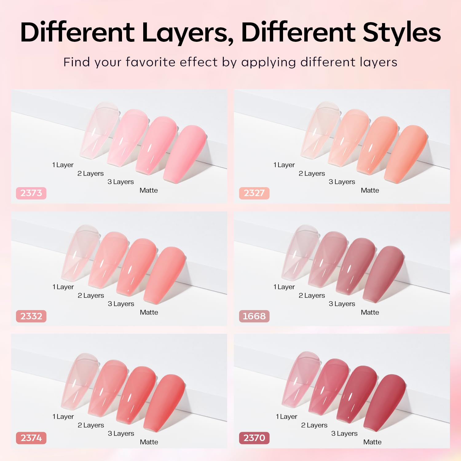 Modelones sheer translucent nude gel polish shows natural nail texture