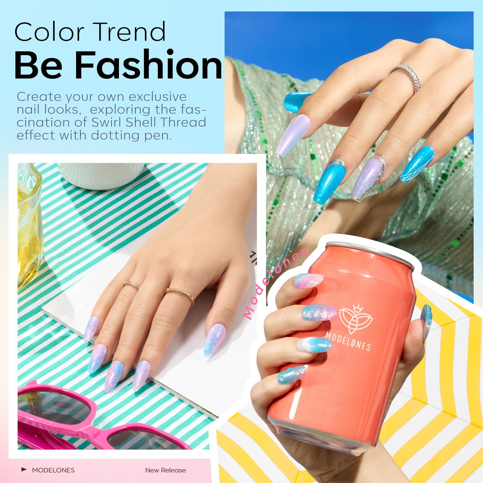 Modelones shell thread swirl effect dotting design kit.