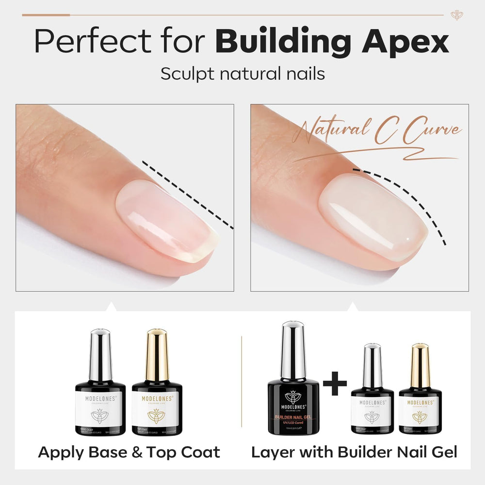 Modelones shiny top coat 10ml delivers a durable high-gloss seal.
