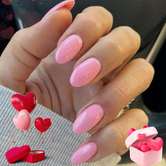 Modelones short press on nails oval kit packaging for easy sizing.