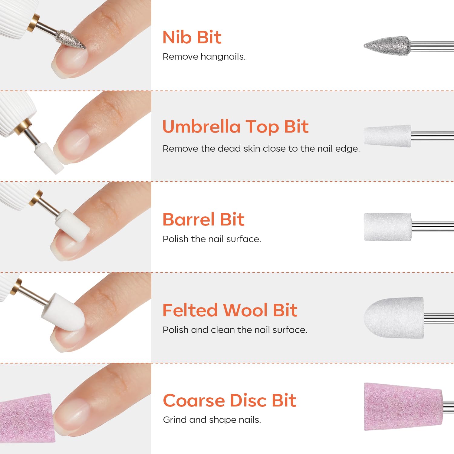 Modelones silicone bit for gentle cuticle care and smoothing