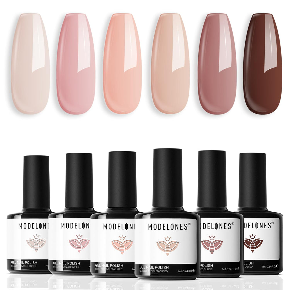 Modelones skin tones 6-color palette front – versatile nude shades for any occasion.