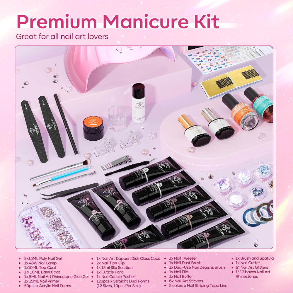 Modelones slip solution eases gel handling and prevents sticking.
