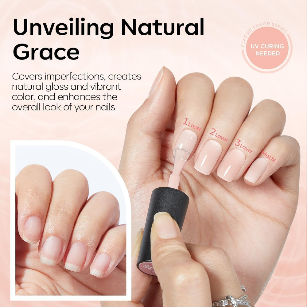 Modelones close up of smooth brush applying gel polish for bubble free results