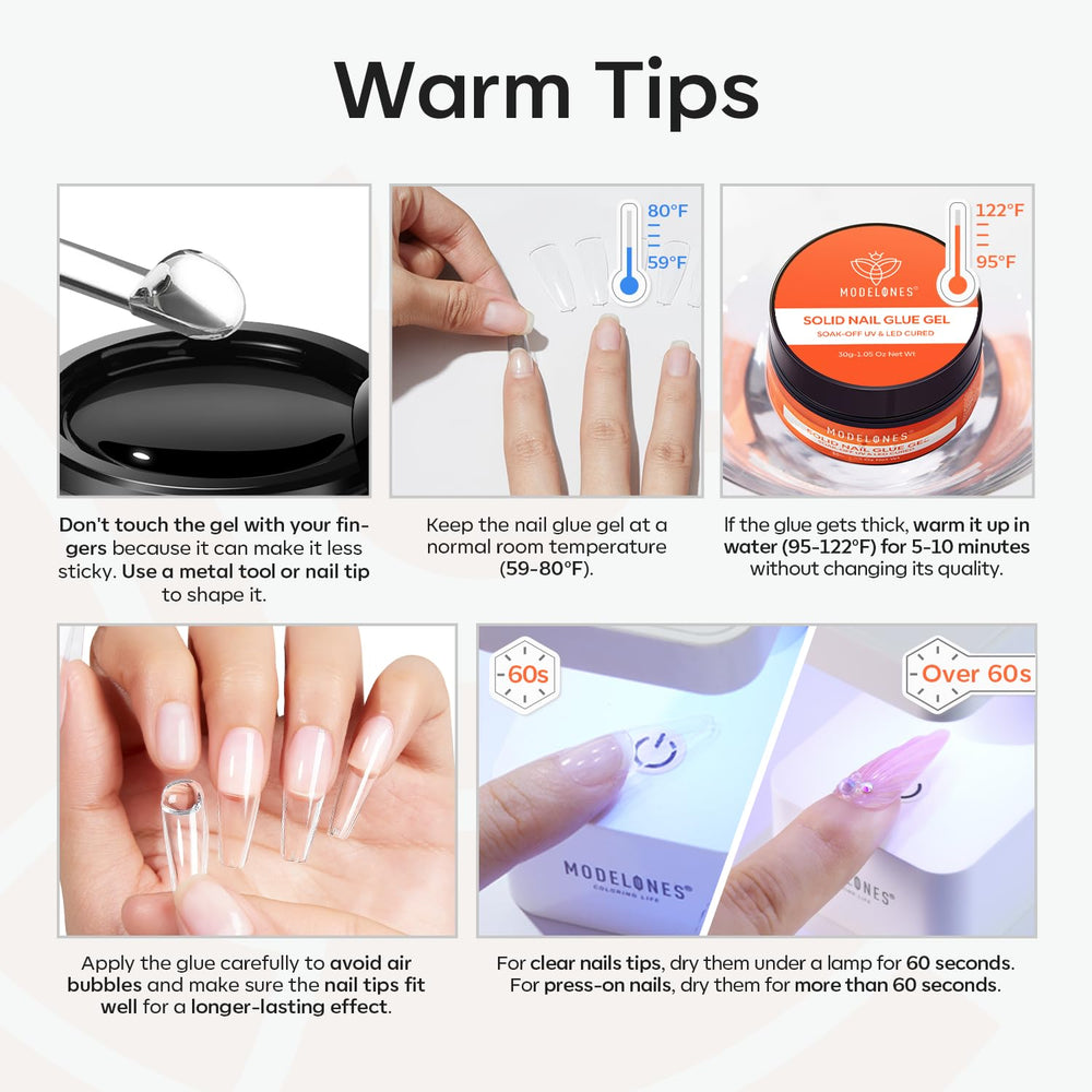 Modelones Solid Nail Glue 30g bond-strength when used correctly