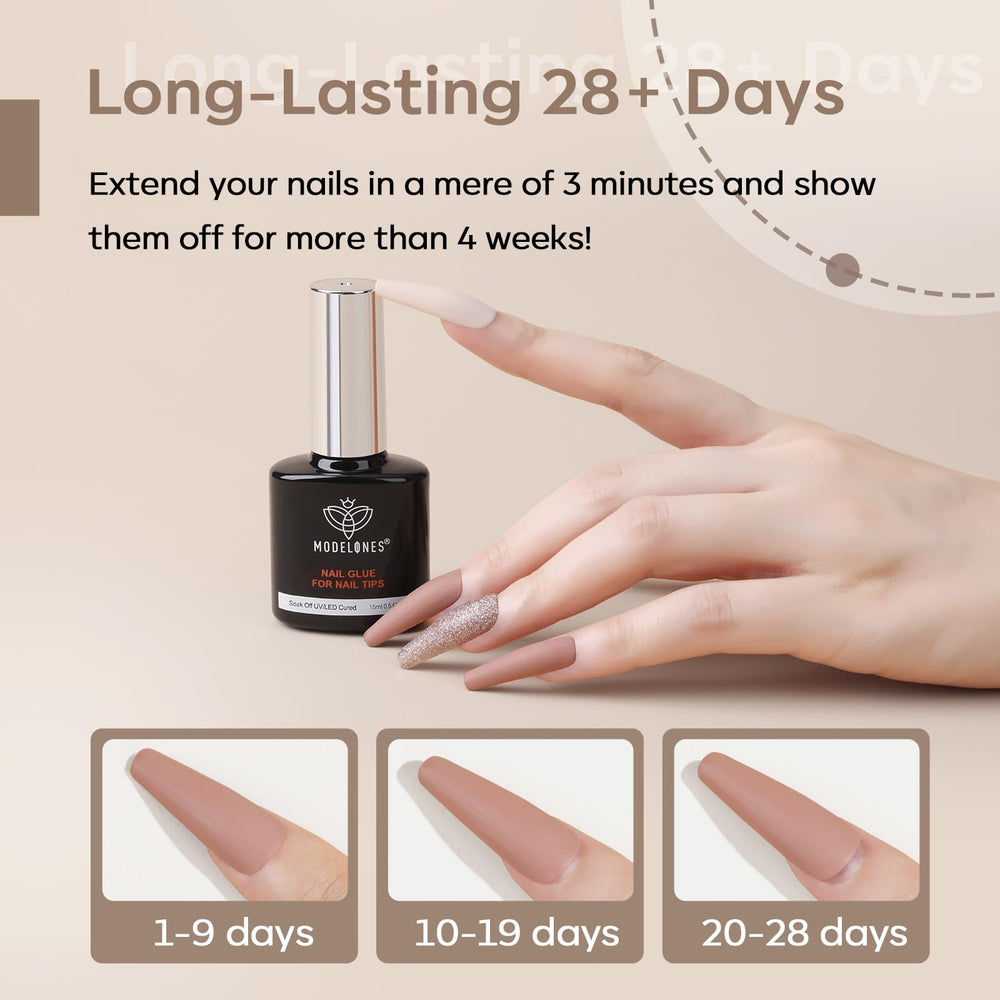 Modelones long-lasting bond ideal for press-on nails