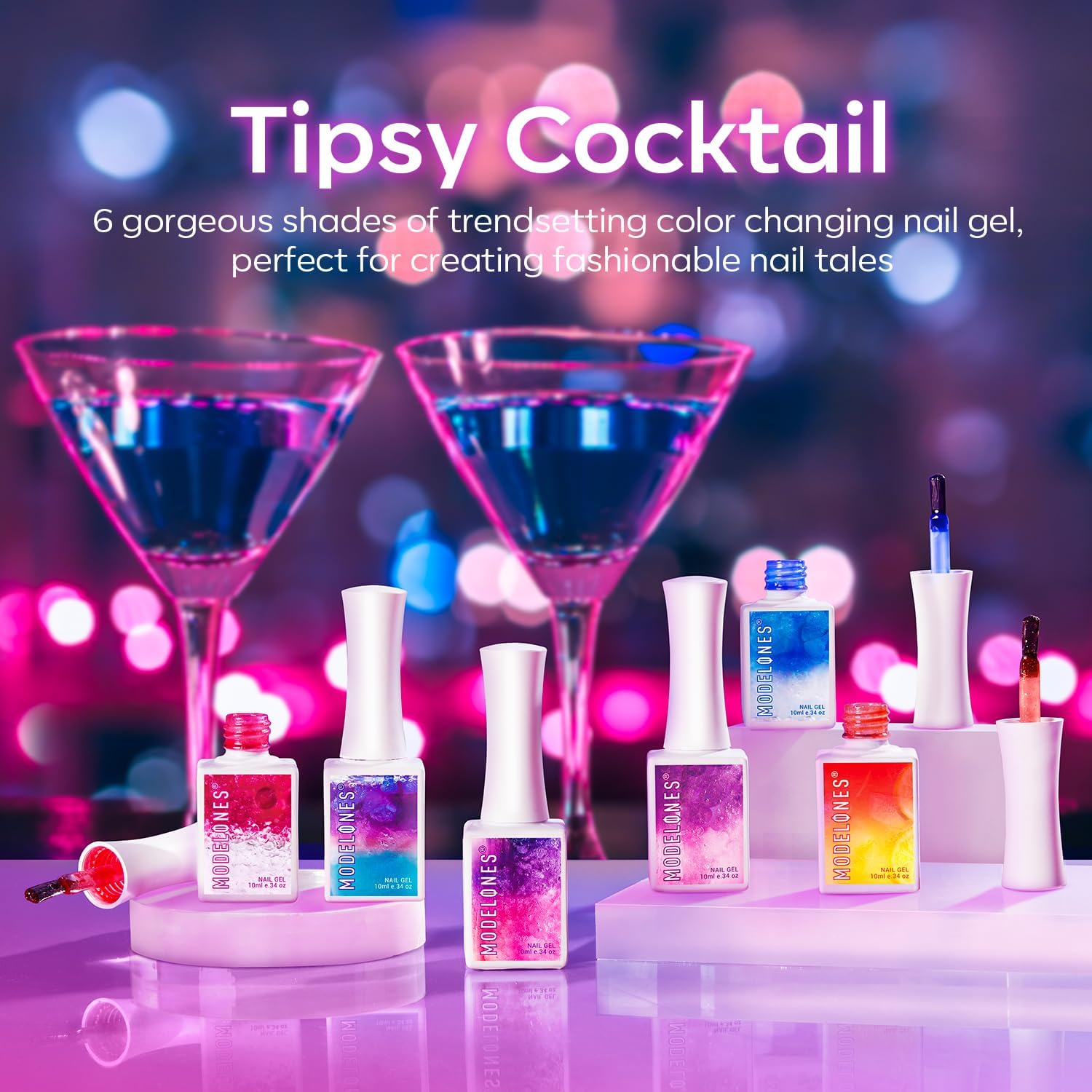 Modelones temperature-change gel polish bottle demonstrates mood reactiveness