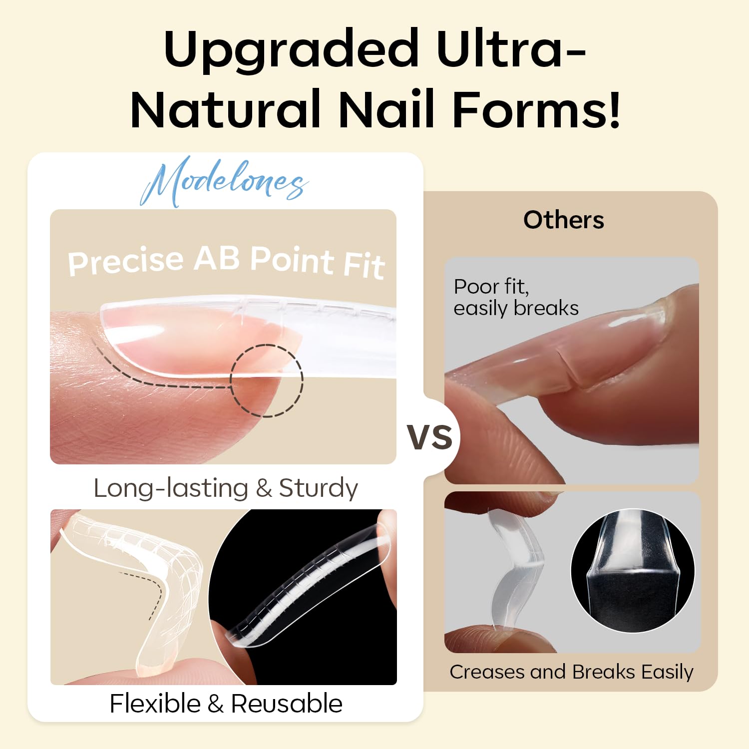 Modelones toe nail forms for precise pedicure extensions