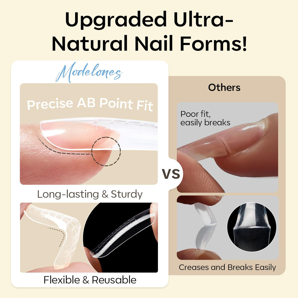 Modelones toe nail forms for precise pedicure extensions