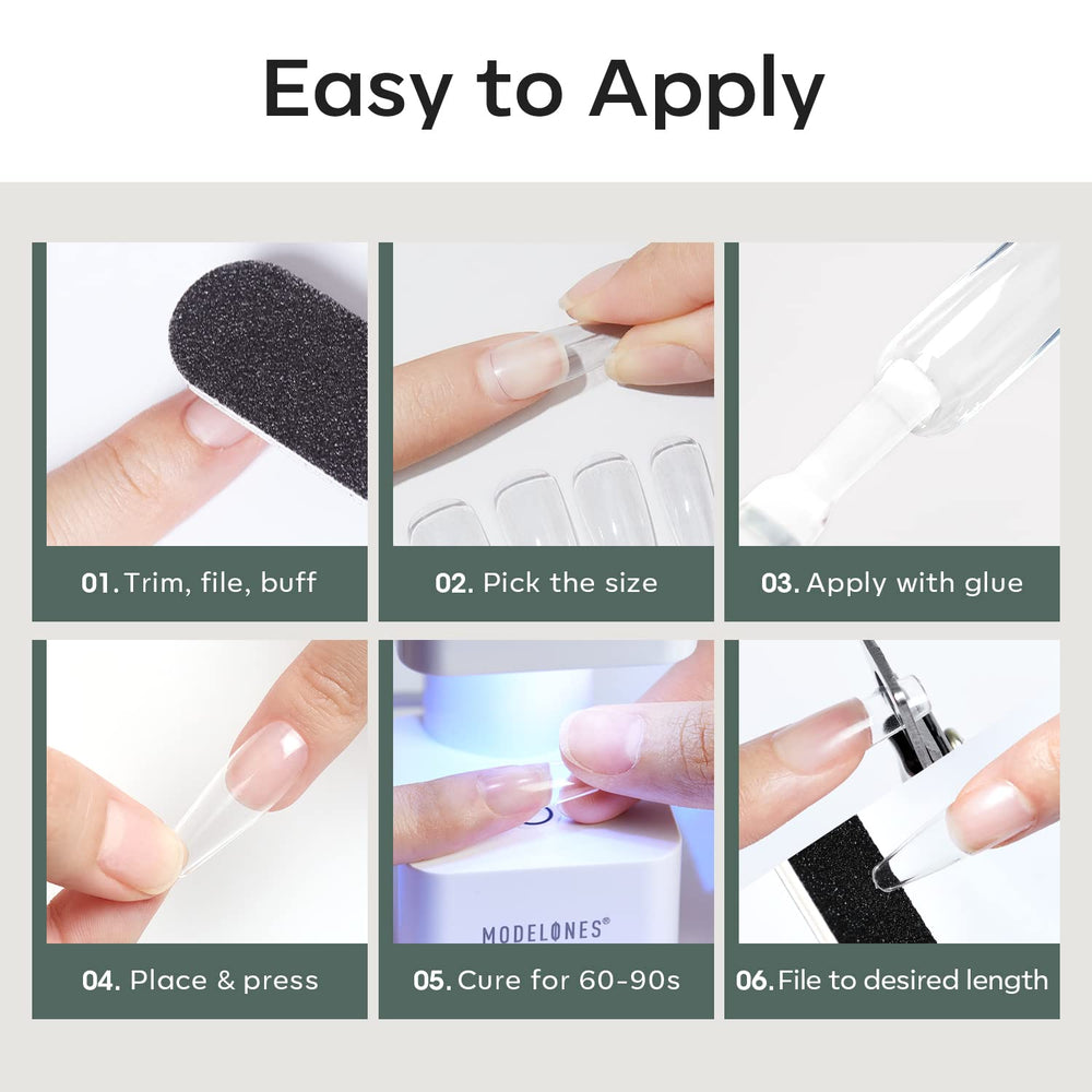 Modelones toxin-free breathable nail tips for healthy-looking nails