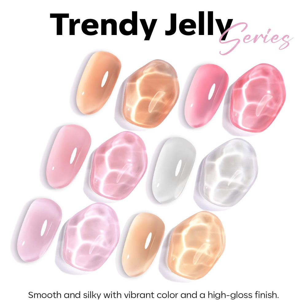 Modelones Valentine nail designs with pink jelly polish for romantic vibes
