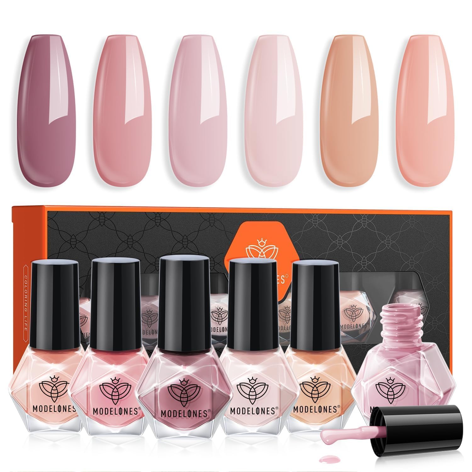 Modelones Valentines box and bottles evoke an elegant gift for her.