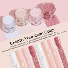 Modelones white dip powder for clean French nail looks.