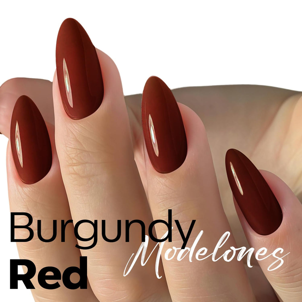 Modelones wine red swatch shows deep shade and luminous depth.