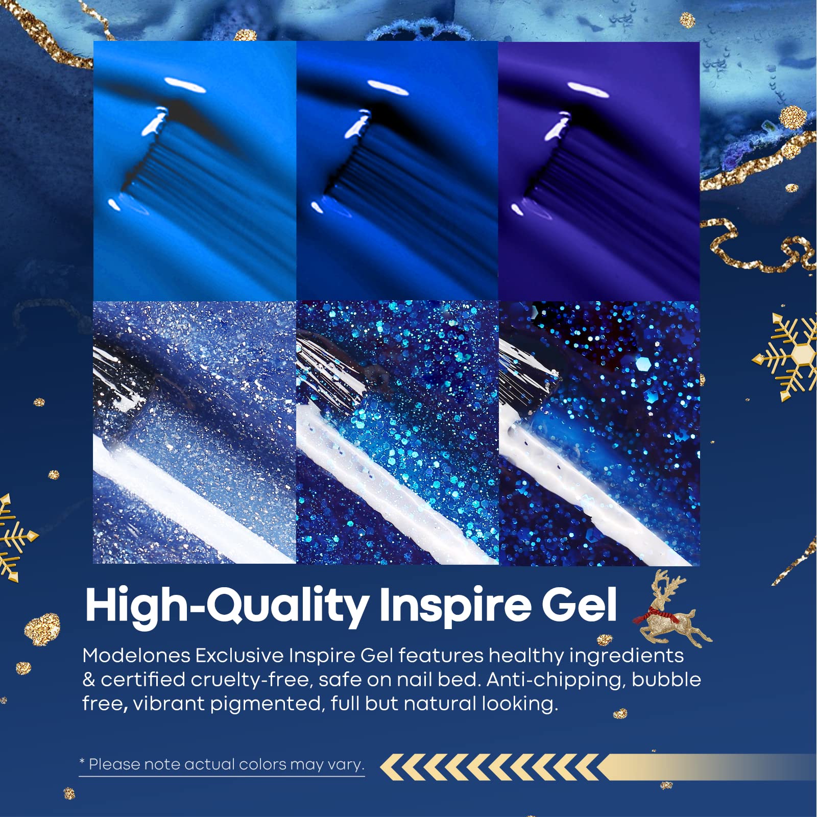 Modelones winter glitter gel polish adds sparkling holiday finish