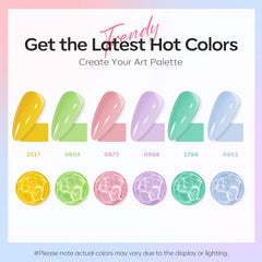 Modelones yellow pastel gel polish swatch for bright, long-lasting nails