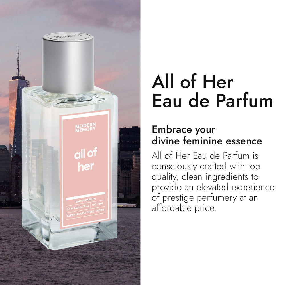 Close-up of spray nozzle on Modern Memory All of Her EDP for easy application