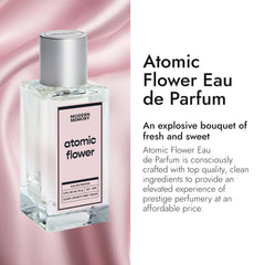 Modern Memory Atomic Flower pour demonstrates easy application and lasting scent.