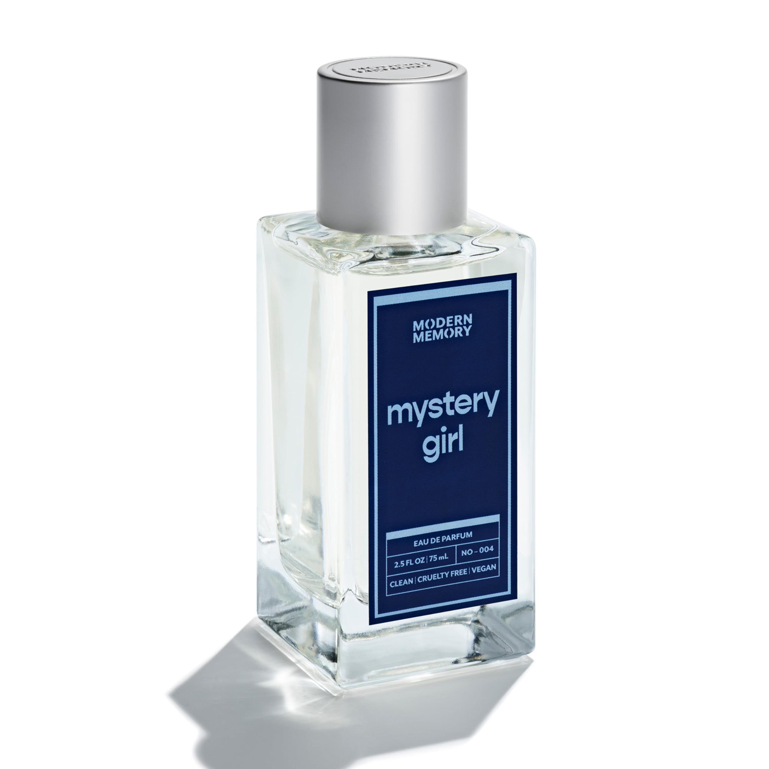 Modern Memory Mystery Girl bottle front view shows a luxurious daily fragrance