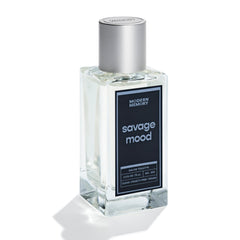 Modern Memory Savage Mood bottle front, premium design for daily wear.