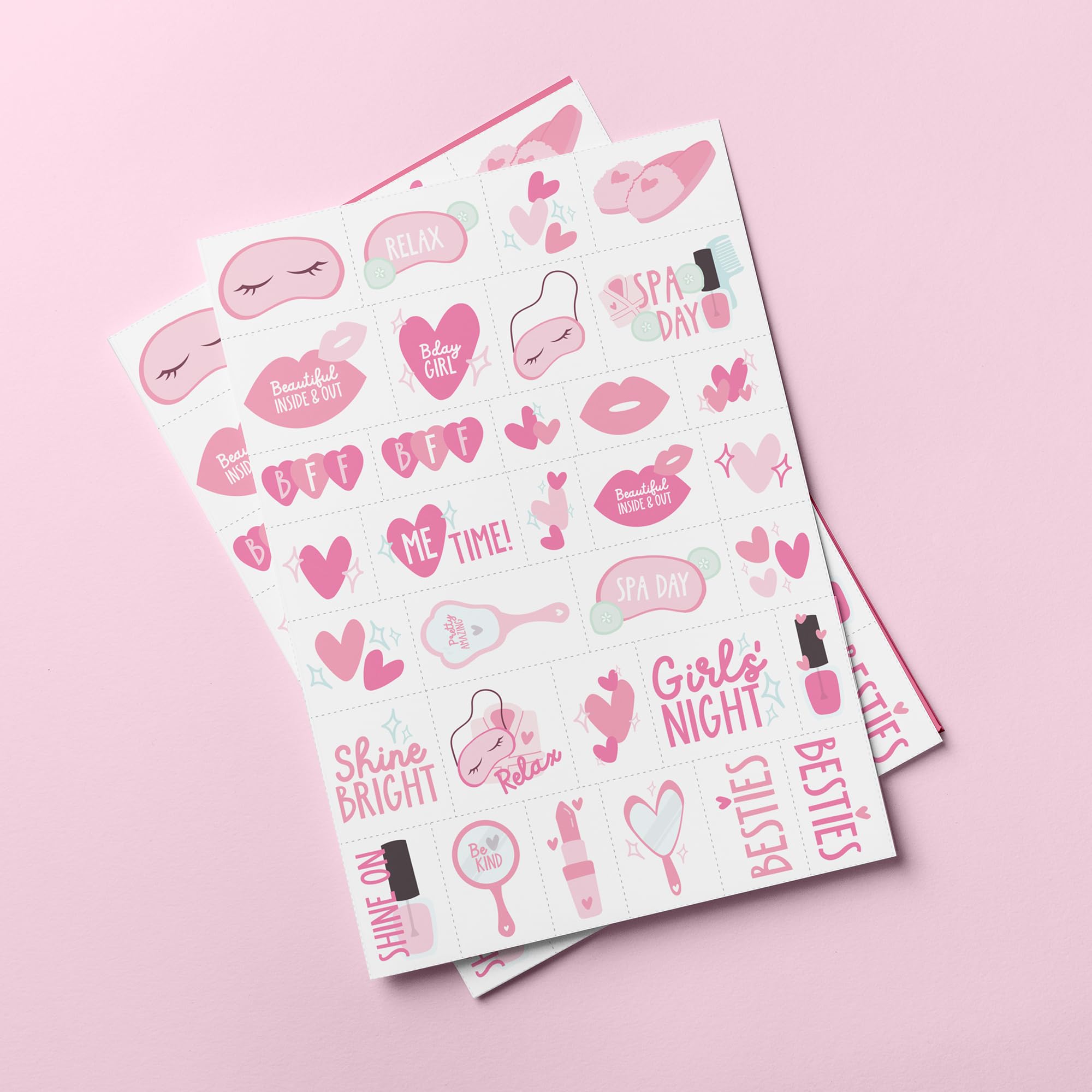 Durable and skin-safe Modern Whimsy spa party tattoos for kid-friendly use