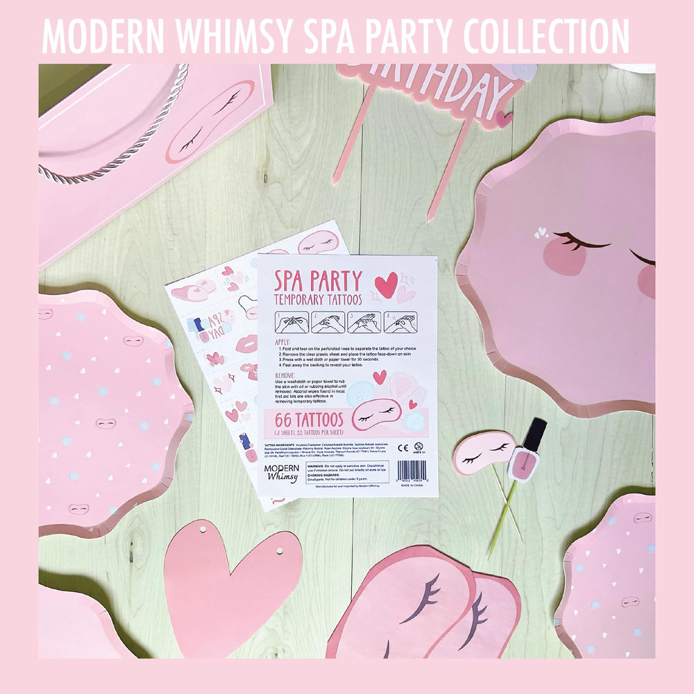 Modern Whimsy Spa Party Tattoos ideal spa party favors with coordinating decor