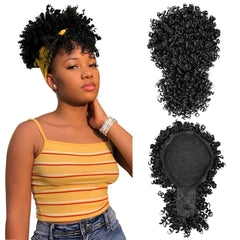 MODSIGHT Afro Puff drawstring ponytail with bangs offers instant volume and a natural blend