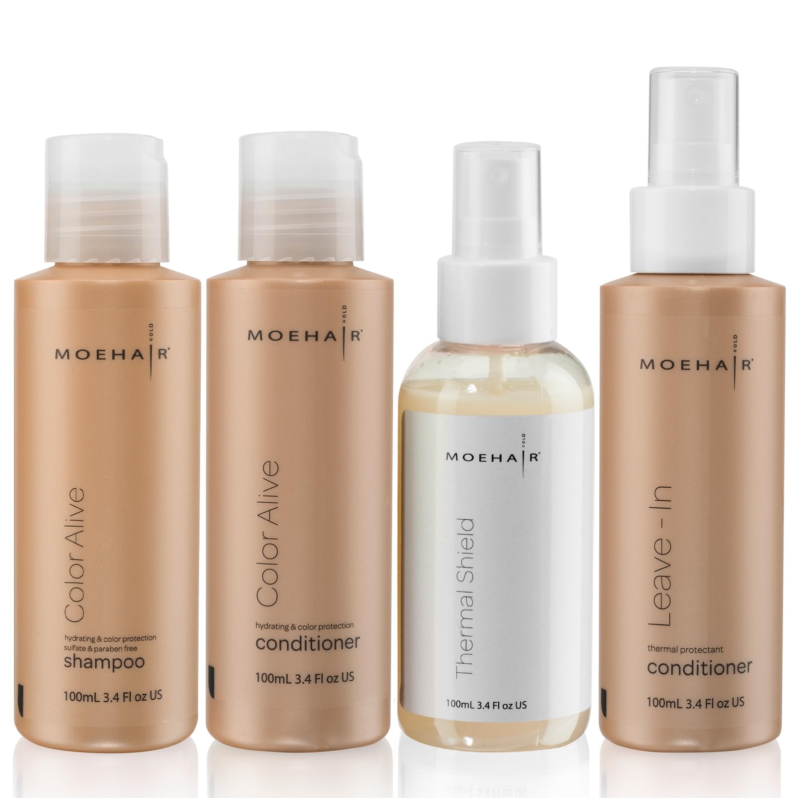 MOEHAIR Color Alive Shampoo travel bottle with color protection on the go