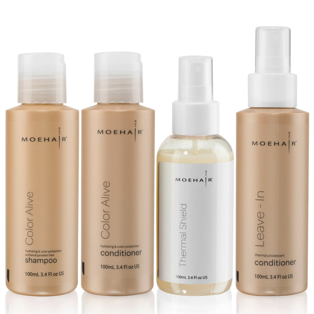 MOEHAIR Color Alive Shampoo travel bottle with color protection on the go