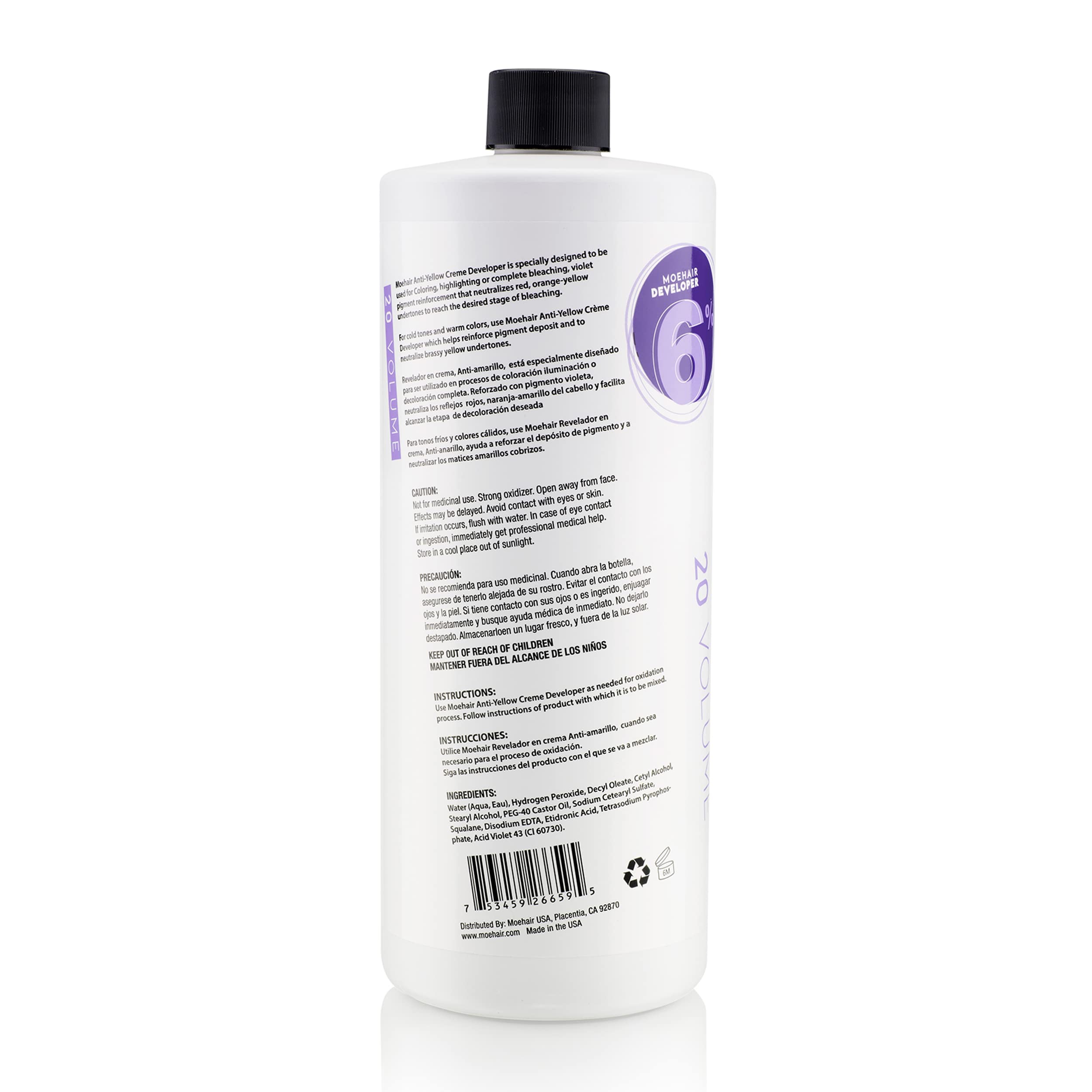 MOEHAIR all hair types safe and gentle formulation for color work.