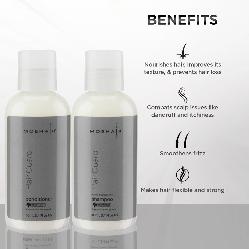 MOEHAIR conditioner application on hands for even moisture distribution