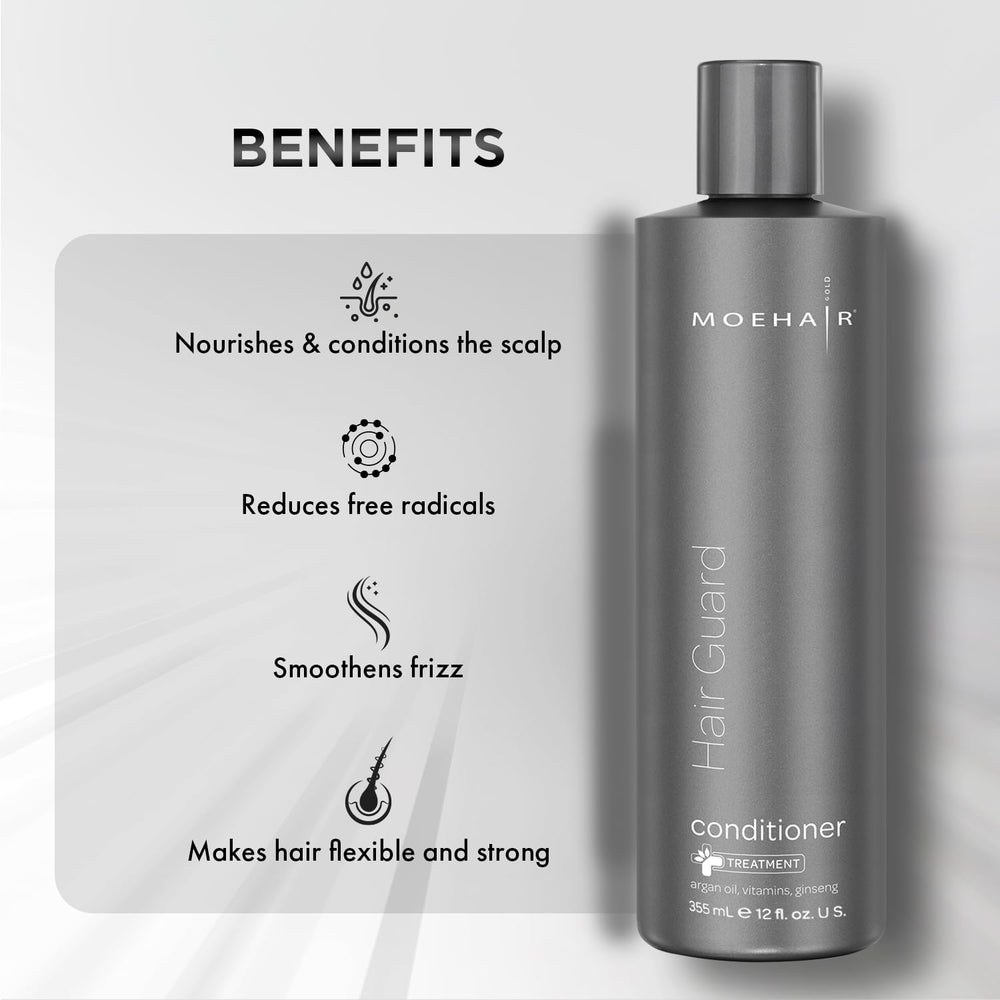 Creamy-texture MOEHAIR conditioner ready for smooth application