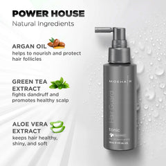 MOEHAIR Hair Guard Tonic application dropper ready for precise scalp massage.