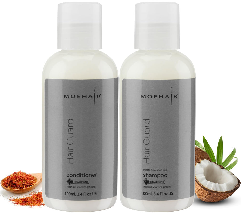 MOEHAIR hair strands closeup showing smoother, healthier look