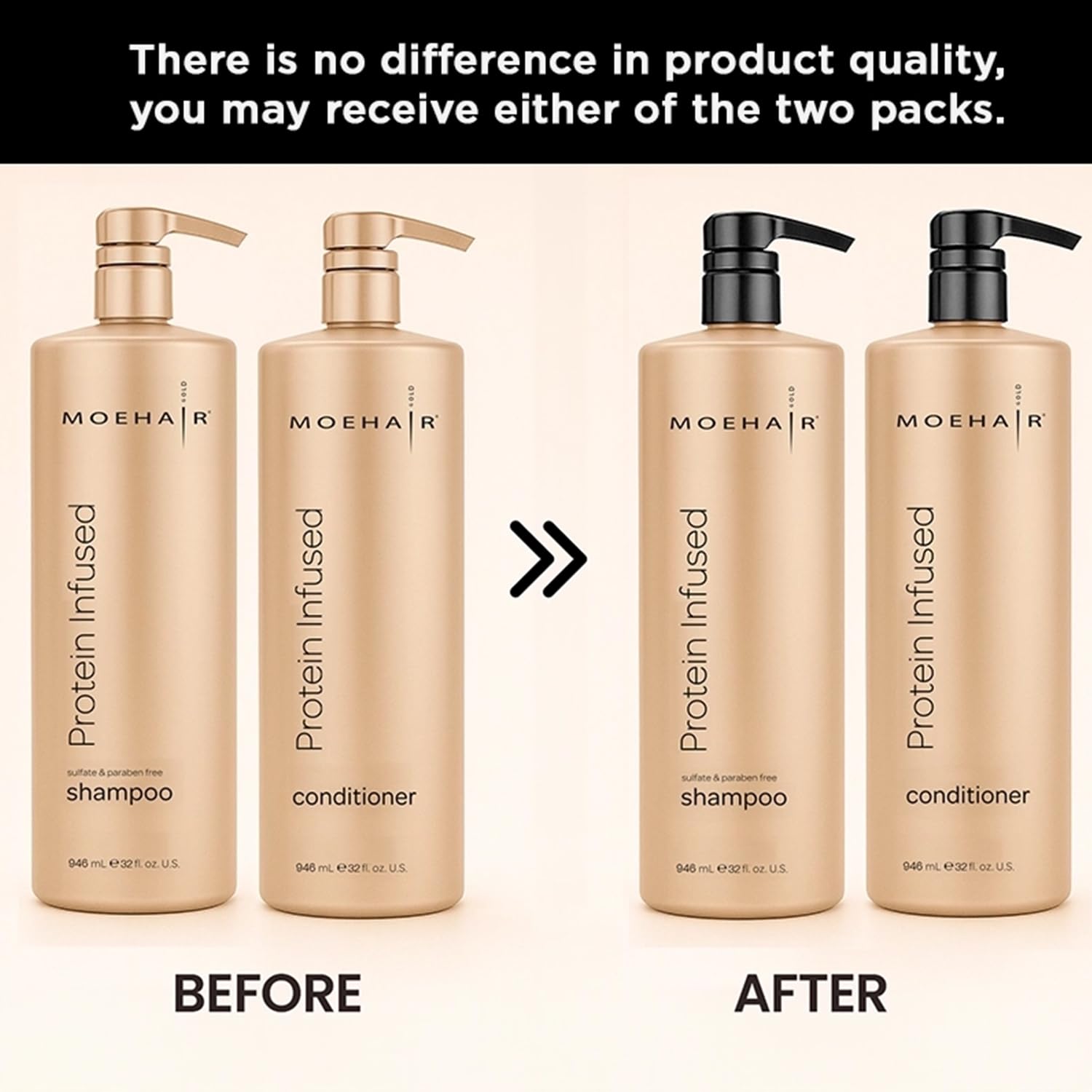 MOEHAIR protein shampoo pump top for easy daily use.