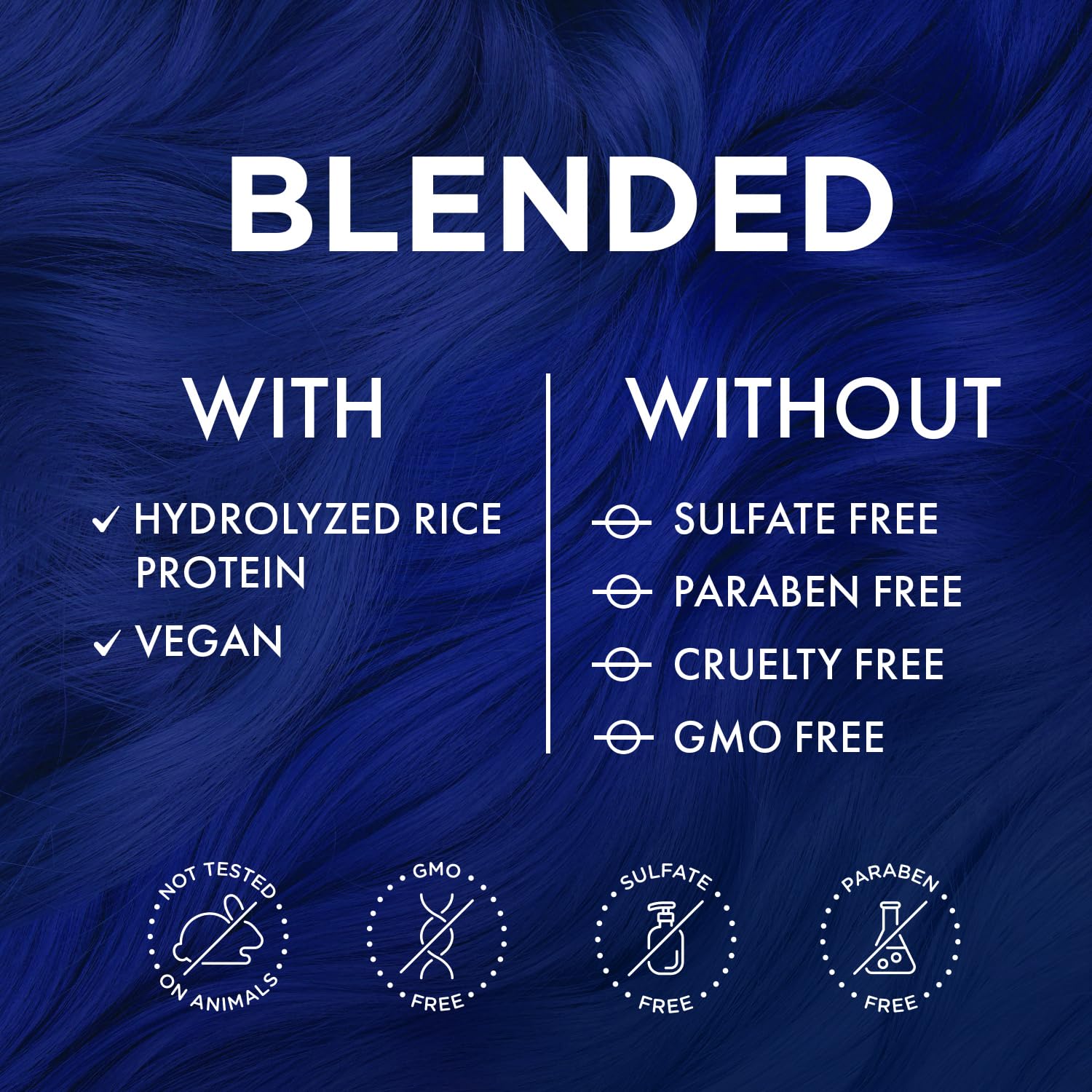 MOEHAIR Serenity Blue close-up color detail highlights rich blue depth.