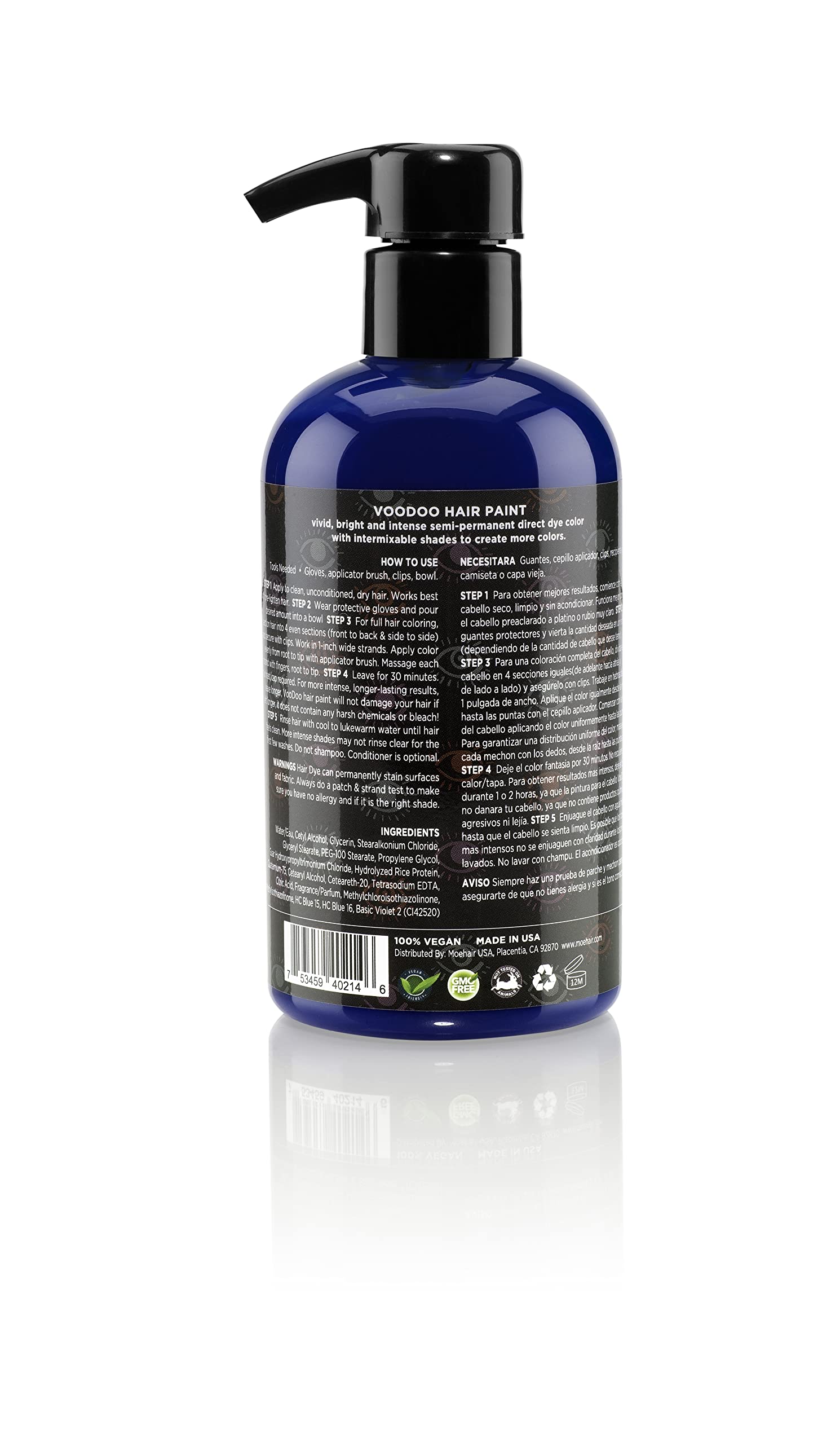 MOEHAIR Serenity Blue finished look adds cool, salon-inspired shine.
