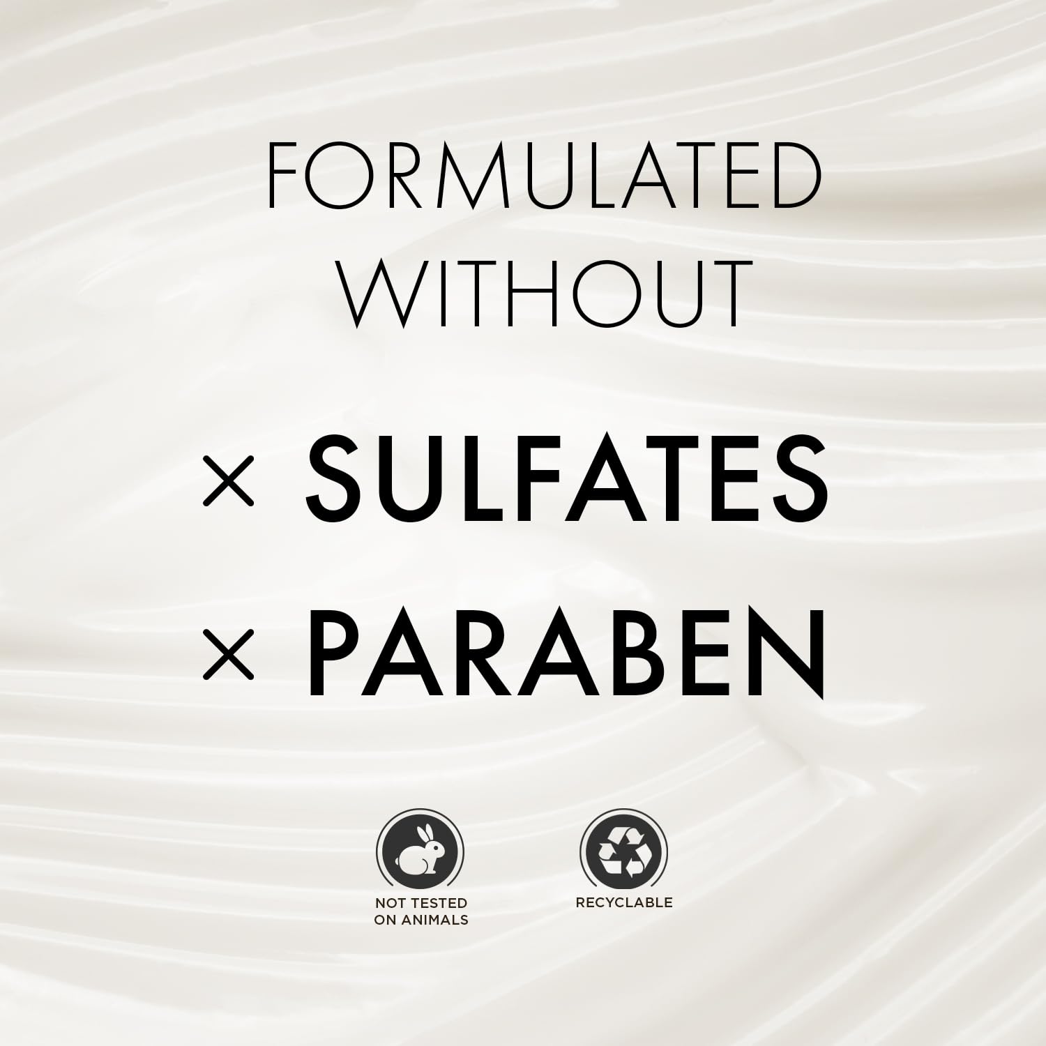 MOEHAIR Sulfate-free and Paraben-free label on packaging