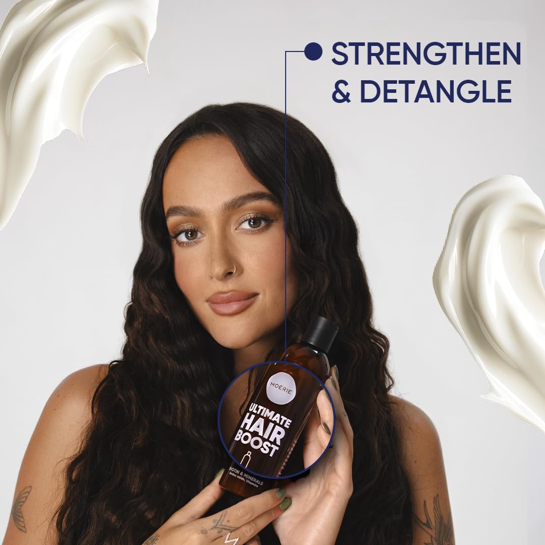 Moerie bottle designed for all hair types with an easy routine.