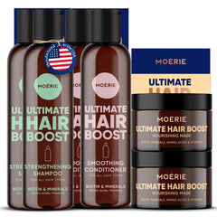 Moerie shampoo bottle pour for gentle cleansing and nourishment