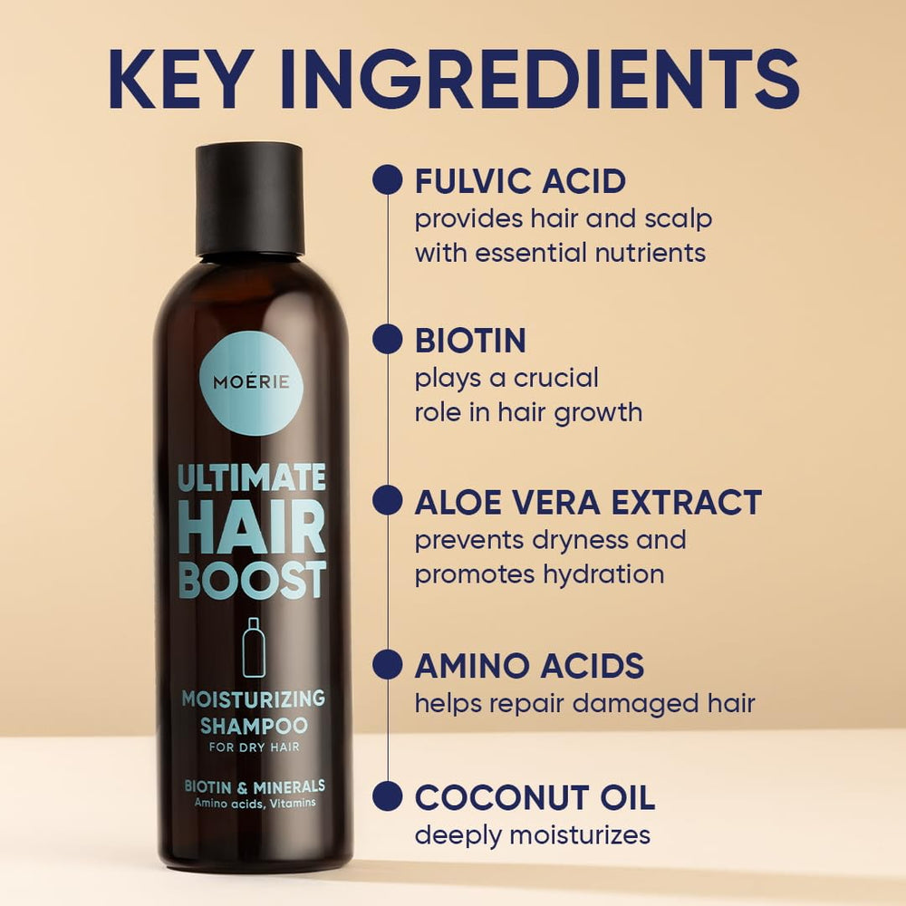 Moerie shampoo pour action demonstrating easy daily use
