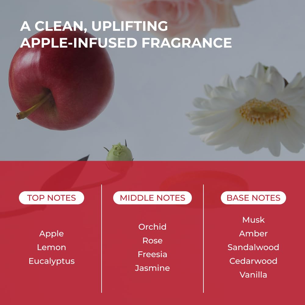 Apple-vanilla finished product with soft, inviting aesthetic.