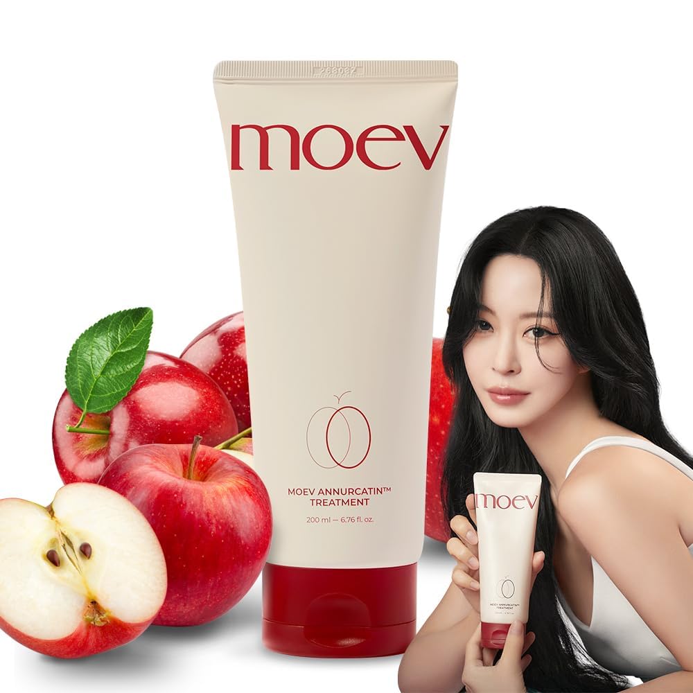 MOEV Annurcatin Hair Mask bottle close-up, highlighting premium nourishment.