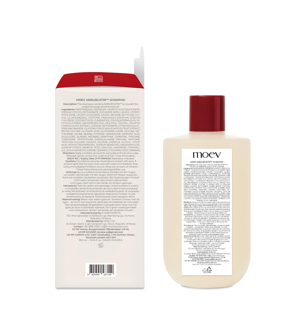 Ingredients label highlights Annurca Apple Extract and biotin for vitality.