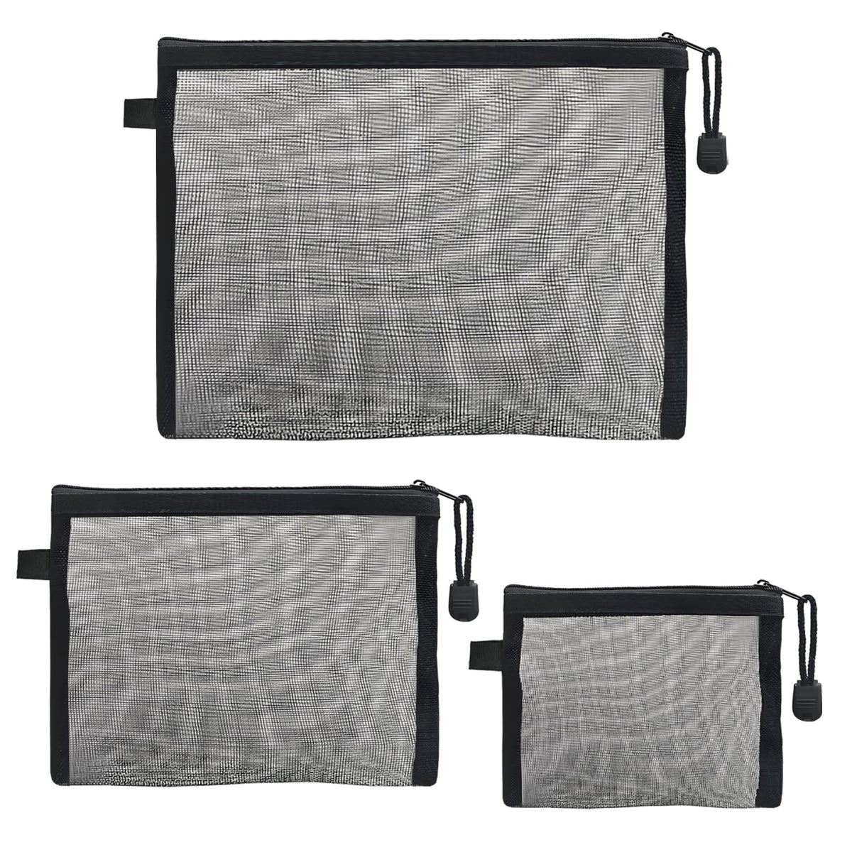 MOGUIMAX small mesh bag with zipper for compact cosmetics