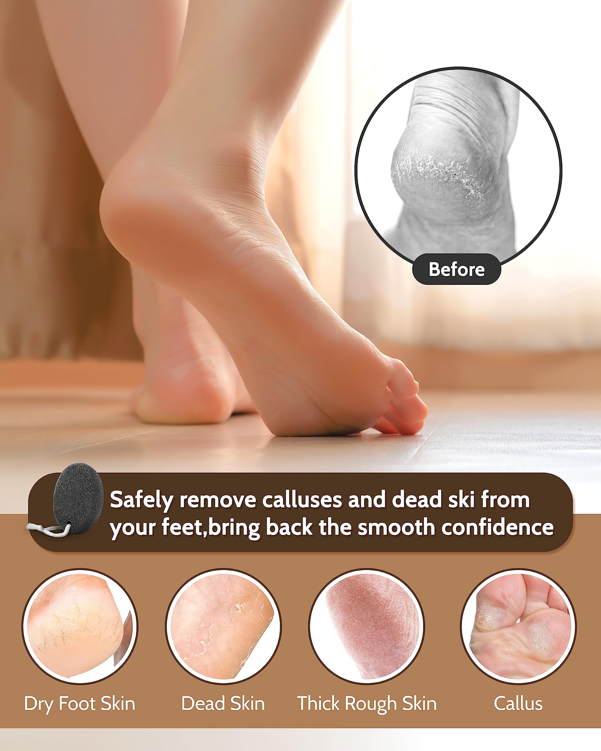MoHern foot file and pumice combination supports wet and dry use.