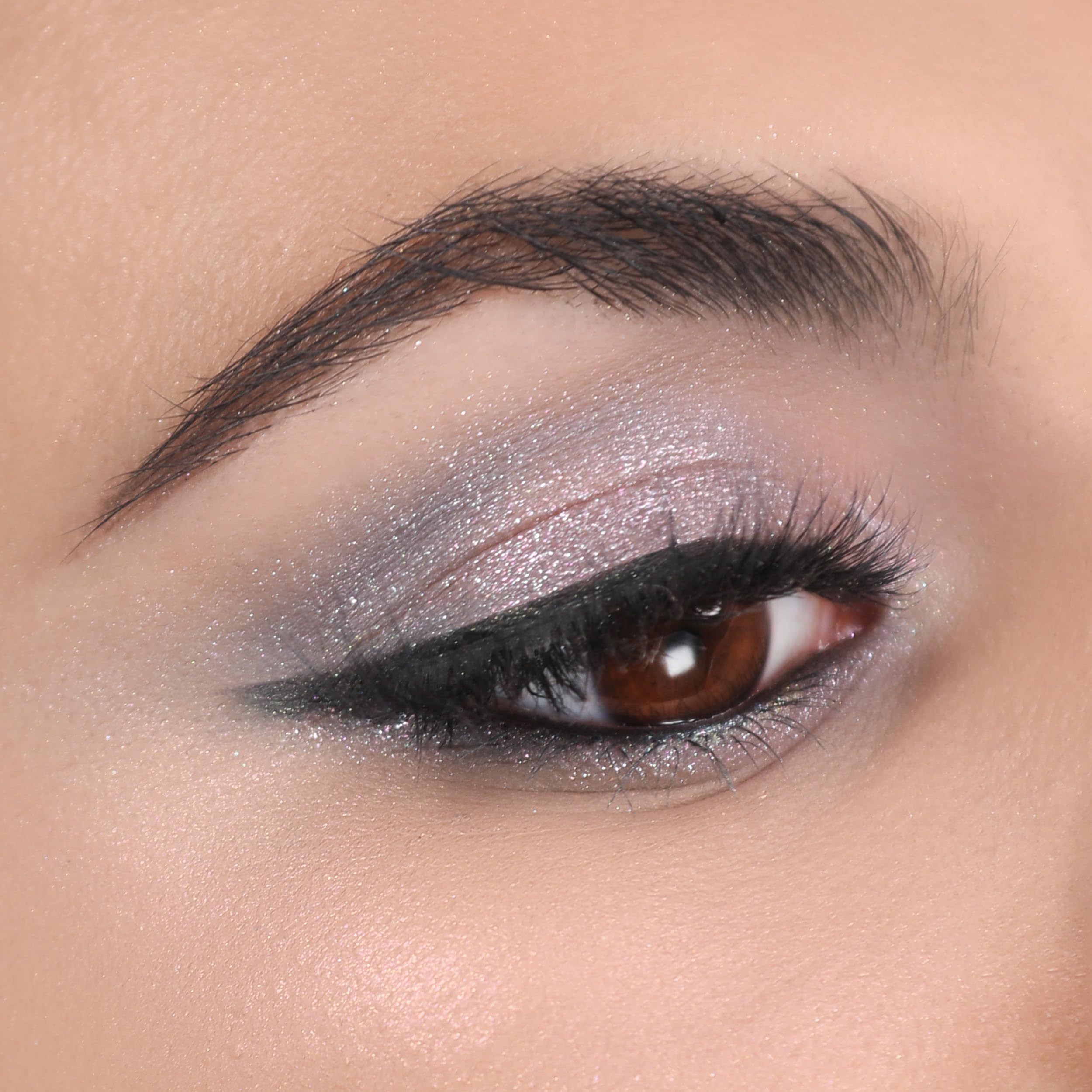 Moira Chroma Light Shadow 022 Full Moon delivers metallic glitter with minimal fallout.